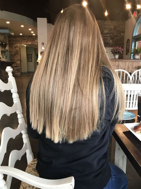 balayage hair straightened|dirty blonde balayage straight hair.